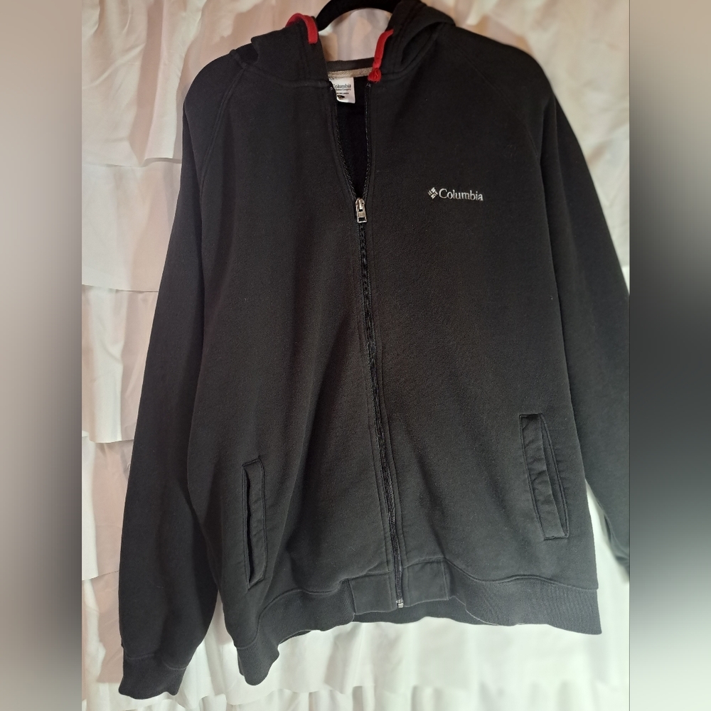Columbia Hart Mountain Full-Zip Sweatshirt Mens Black Hoodie Jacket XL